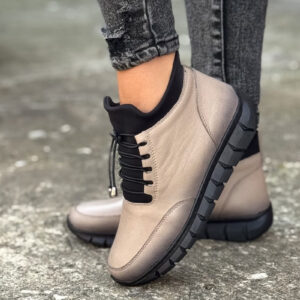 Lekkie botki RIVIERA BEIGE skóra naturalna