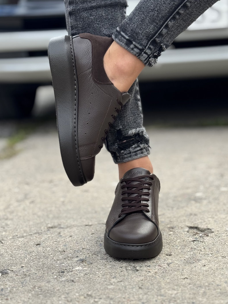 Lekkie trampki KAZADII LISSA CZEKOLADA skóra naturalna - obrazek 3