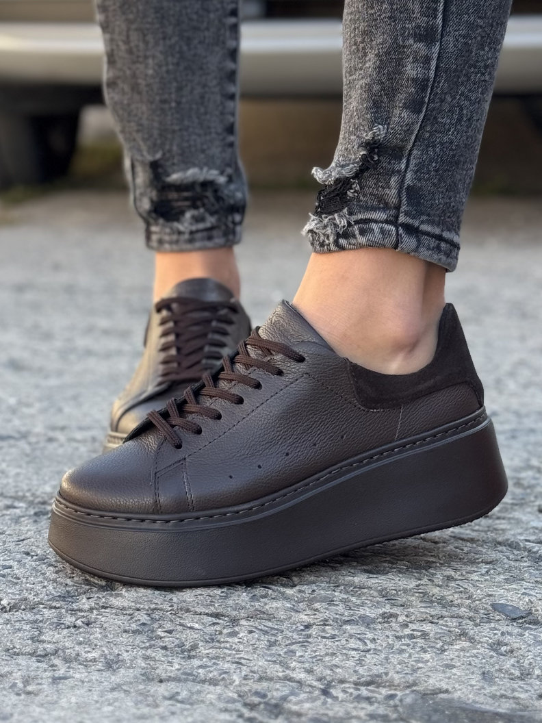 Lekkie trampki KAZADII ONFIRE CHOCO skóra naturalna