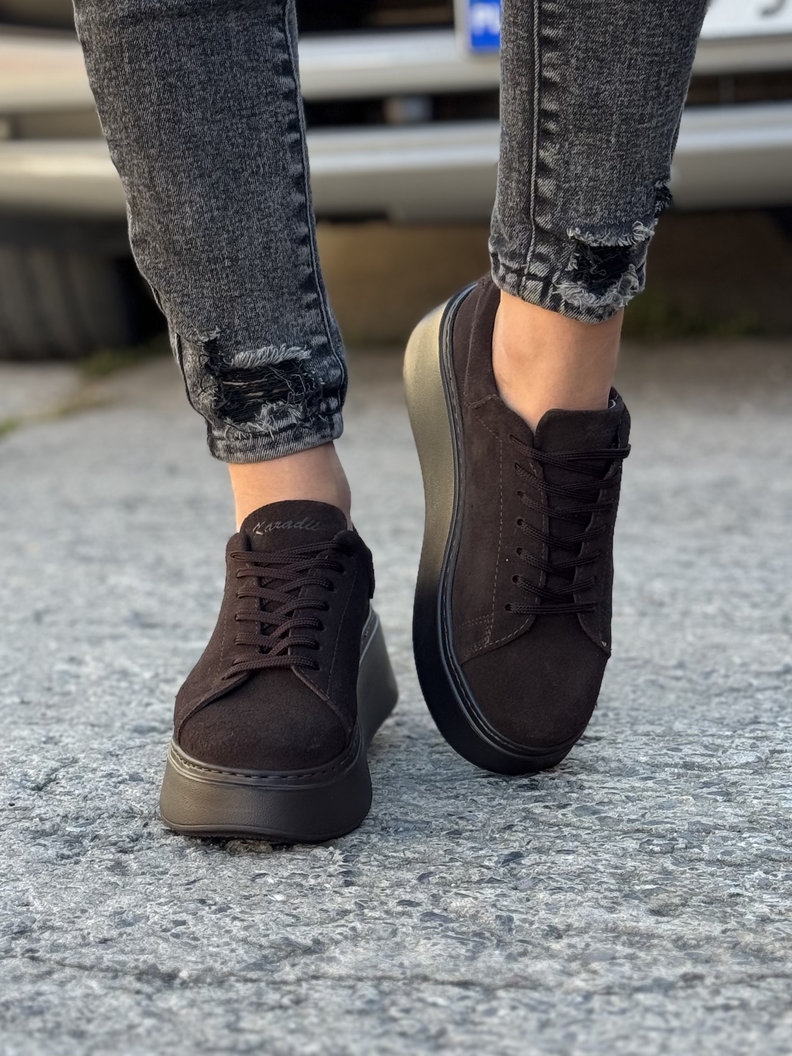 Lekkie trampki KAZADII ONFIRE CHOCO SUEDE skóra naturalna - obrazek 5