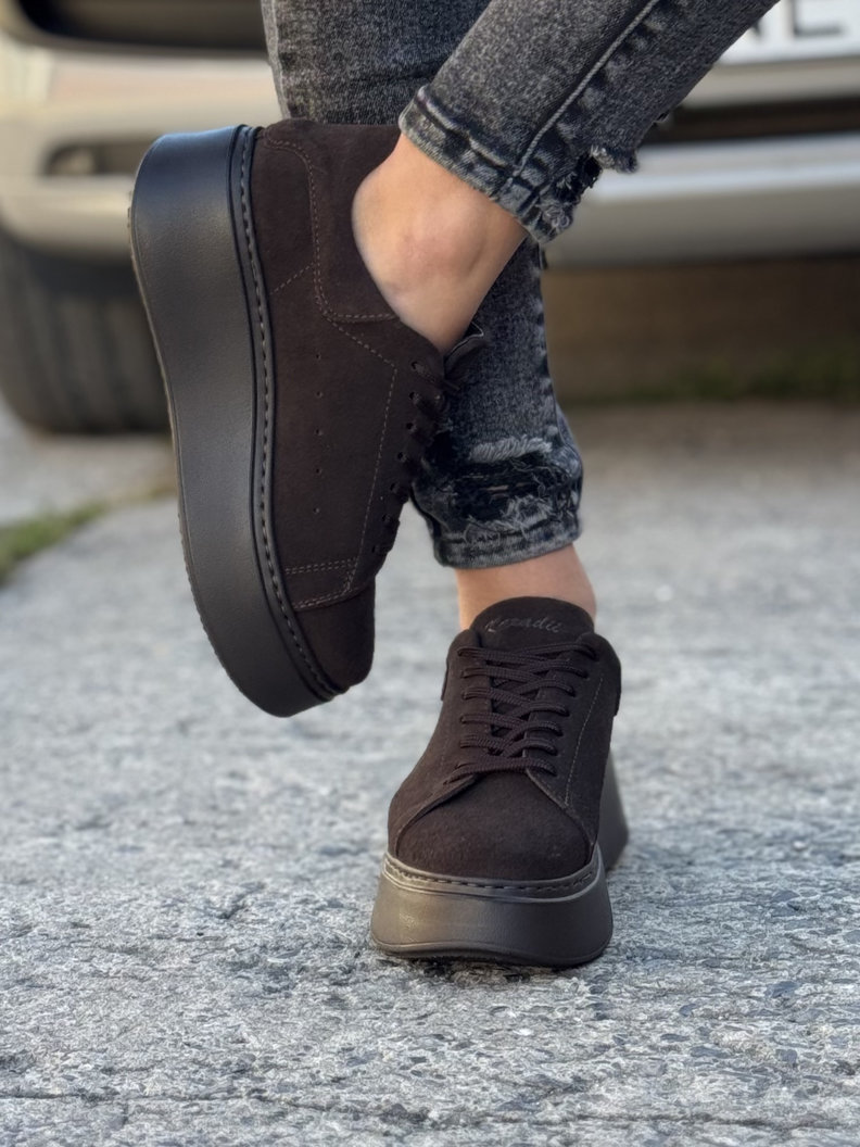 Lekkie trampki KAZADII ONFIRE CHOCO SUEDE skóra naturalna - obrazek 6