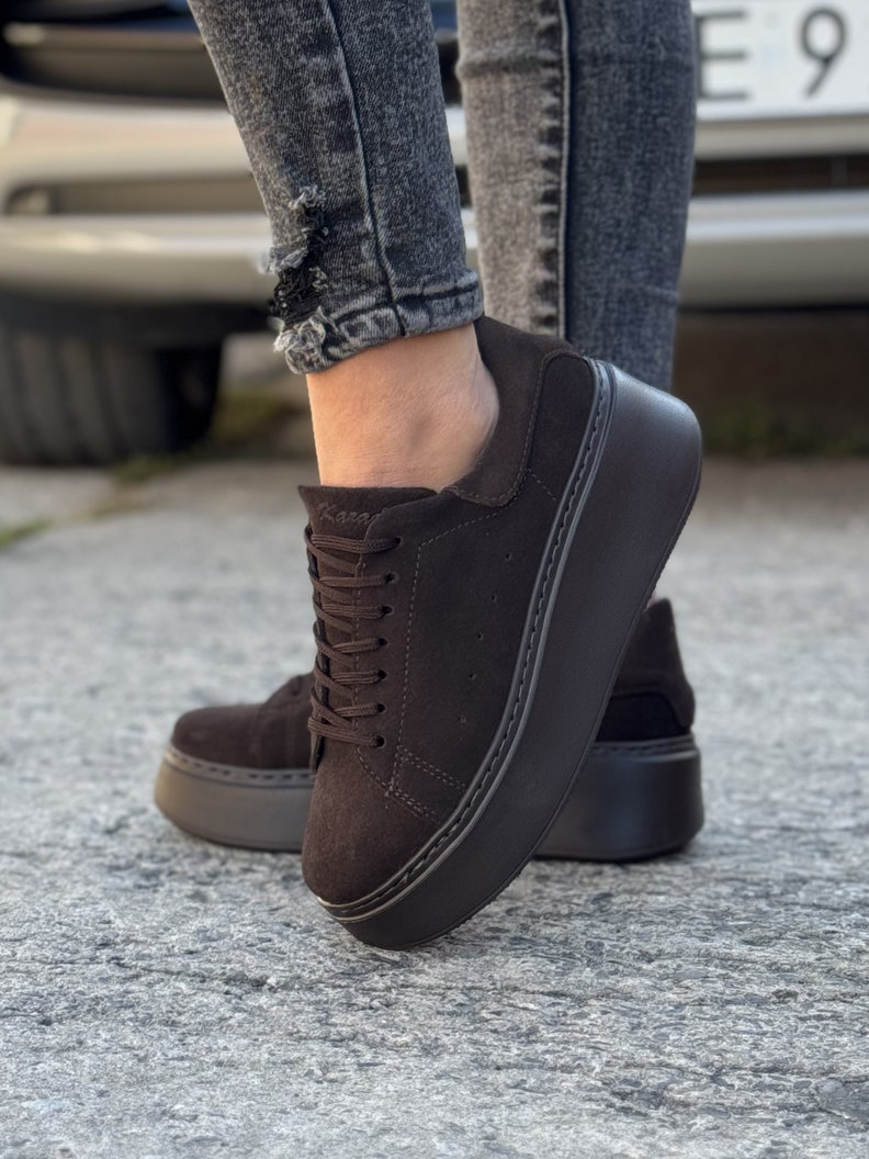 Lekkie trampki KAZADII ONFIRE CHOCO SUEDE skóra naturalna - obrazek 3