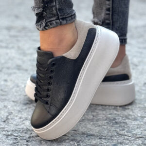 Lekkie trampki KAZADII ONFIRE BLACK BEIGE skóra naturalna
