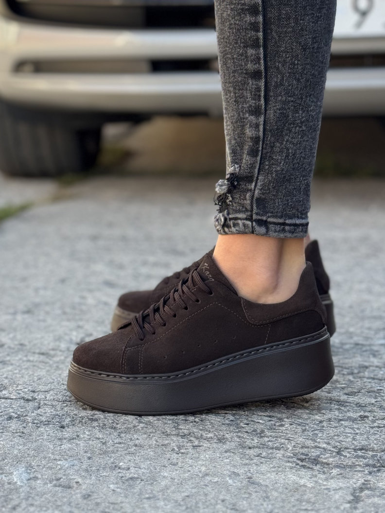 Lekkie trampki KAZADII ONFIRE CHOCO SUEDE skóra naturalna - obrazek 4