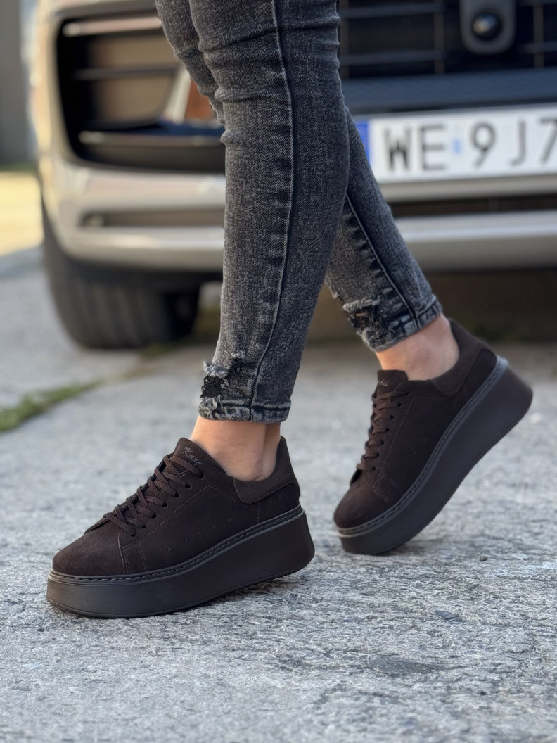 Lekkie trampki KAZADII ONFIRE CHOCO SUEDE skóra naturalna - obrazek 7