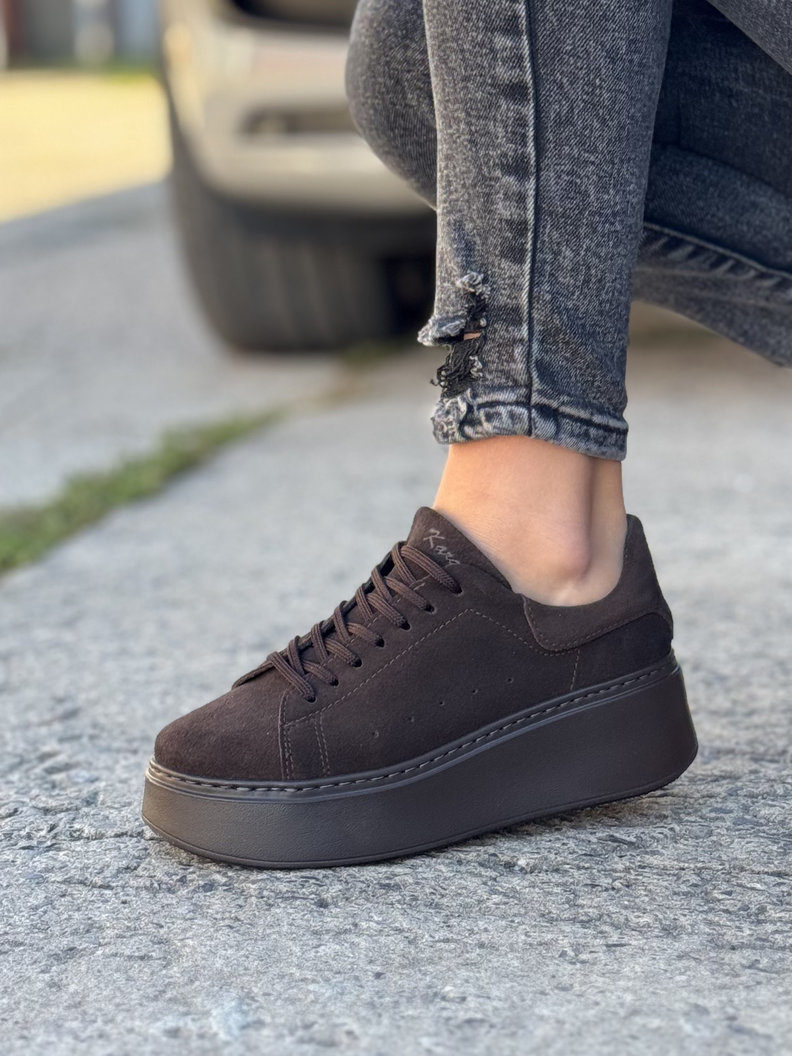 Lekkie trampki KAZADII ONFIRE CHOCO SUEDE skóra naturalna - obrazek 8