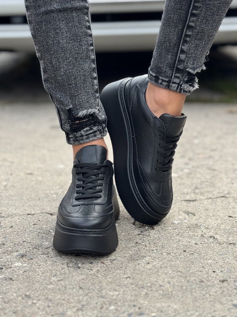 Lekkie trampki KAZADII VEGAS BLACK skóra naturalna - obrazek 6