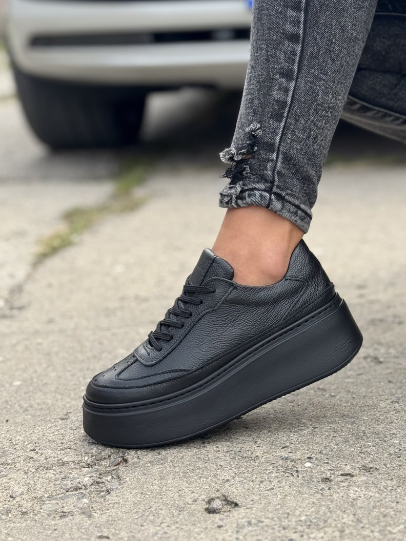 Lekkie trampki KAZADII VEGAS BLACK skóra naturalna - obrazek 5