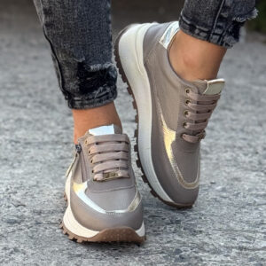 Mega wygodne sneakersy AUREN BEIGE skóra naturalna