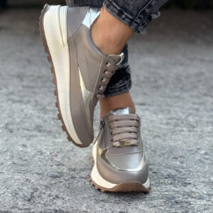 Mega wygodne sneakersy AUREN BEIGE skóra naturalna