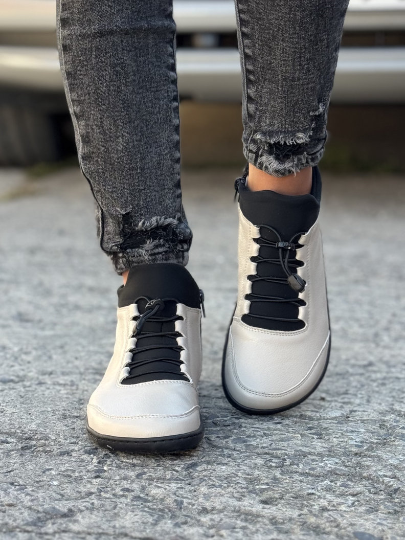 Ocieplane botki KAZADII BAREFOOT ROOTS BEIGE skóra naturalna - obrazek 7