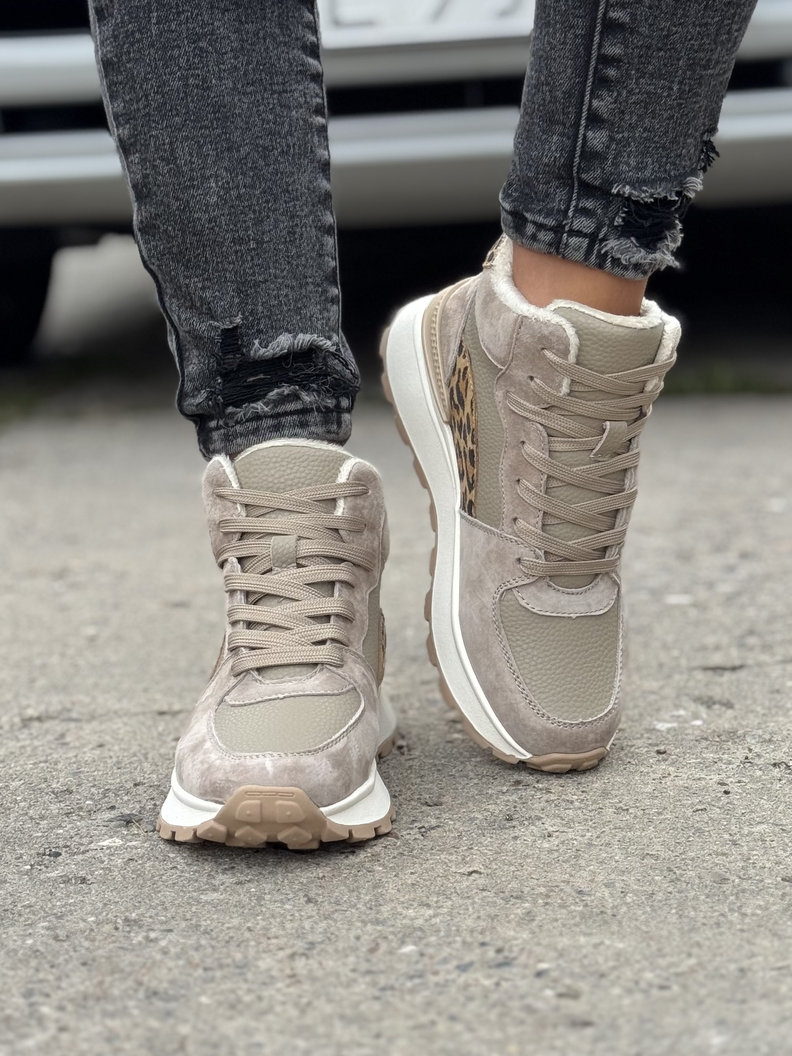 Ocieplane botki EVEREST BEIGE skóra naturalna - obrazek 5