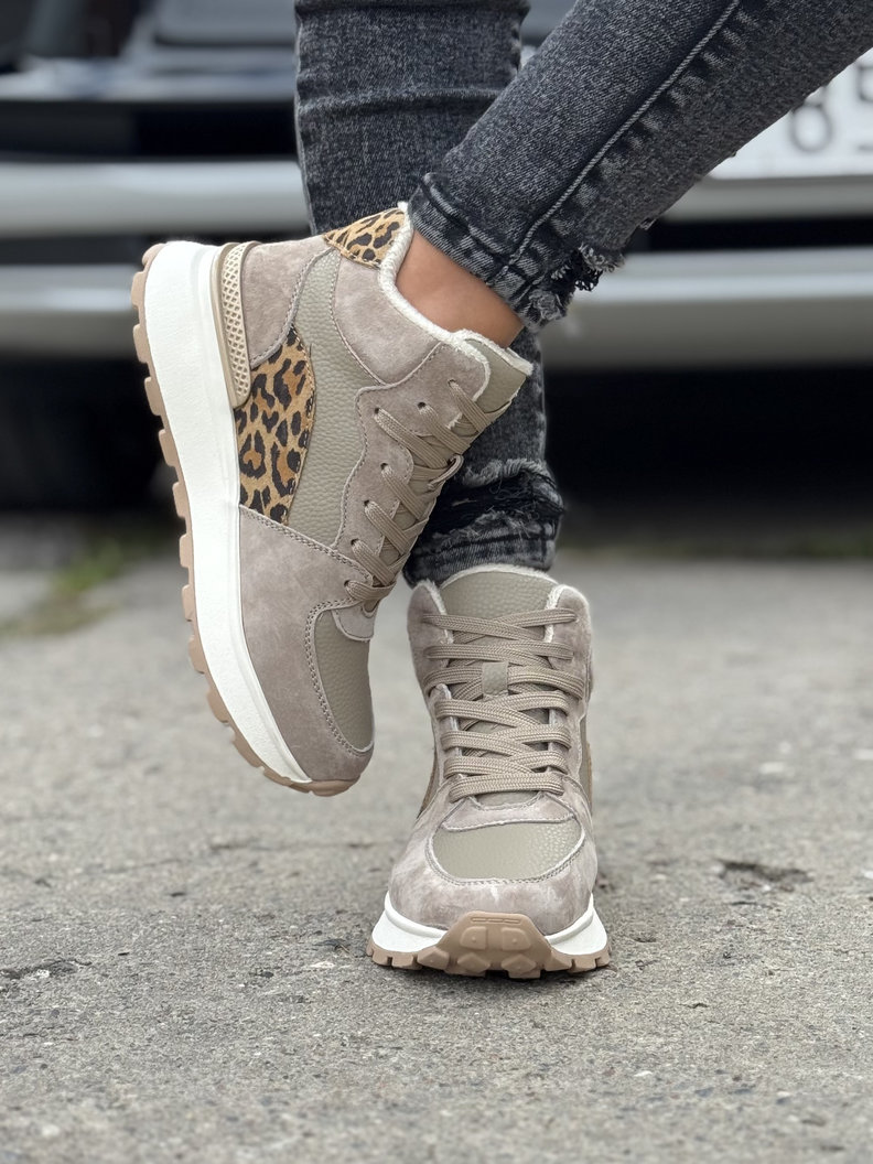 Ocieplane botki EVEREST BEIGE skóra naturalna - obrazek 6