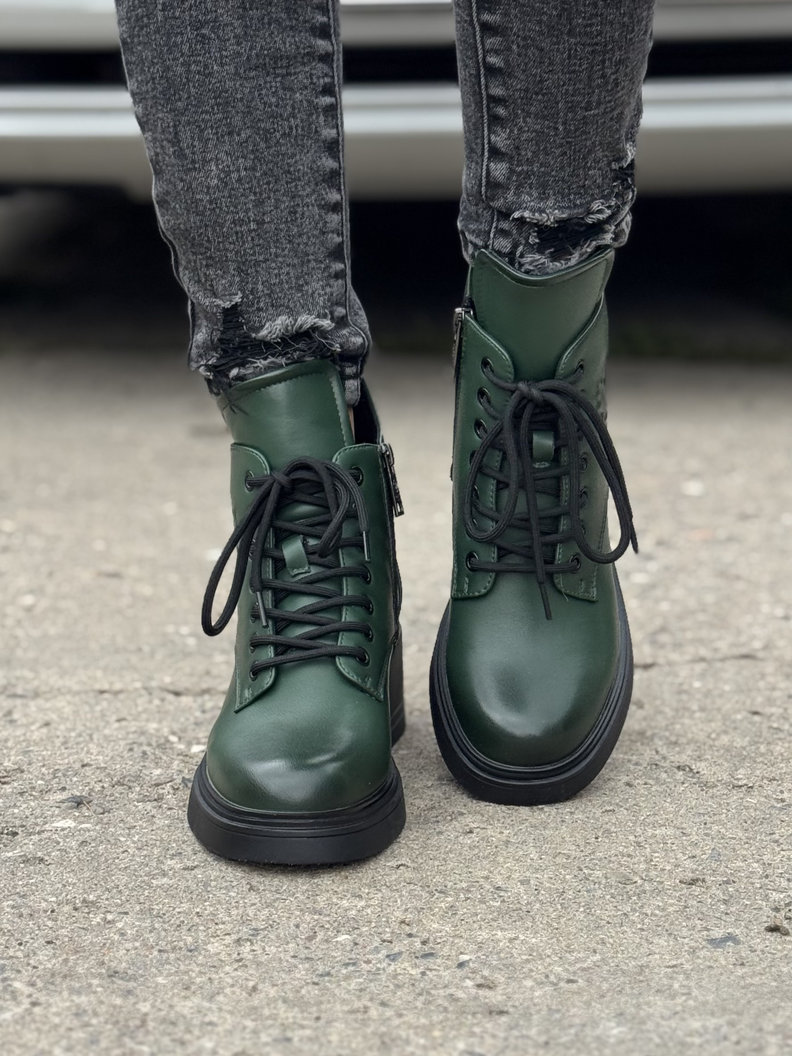 Ocieplane botki FAULEA GREEN skóra naturalna - obrazek 2