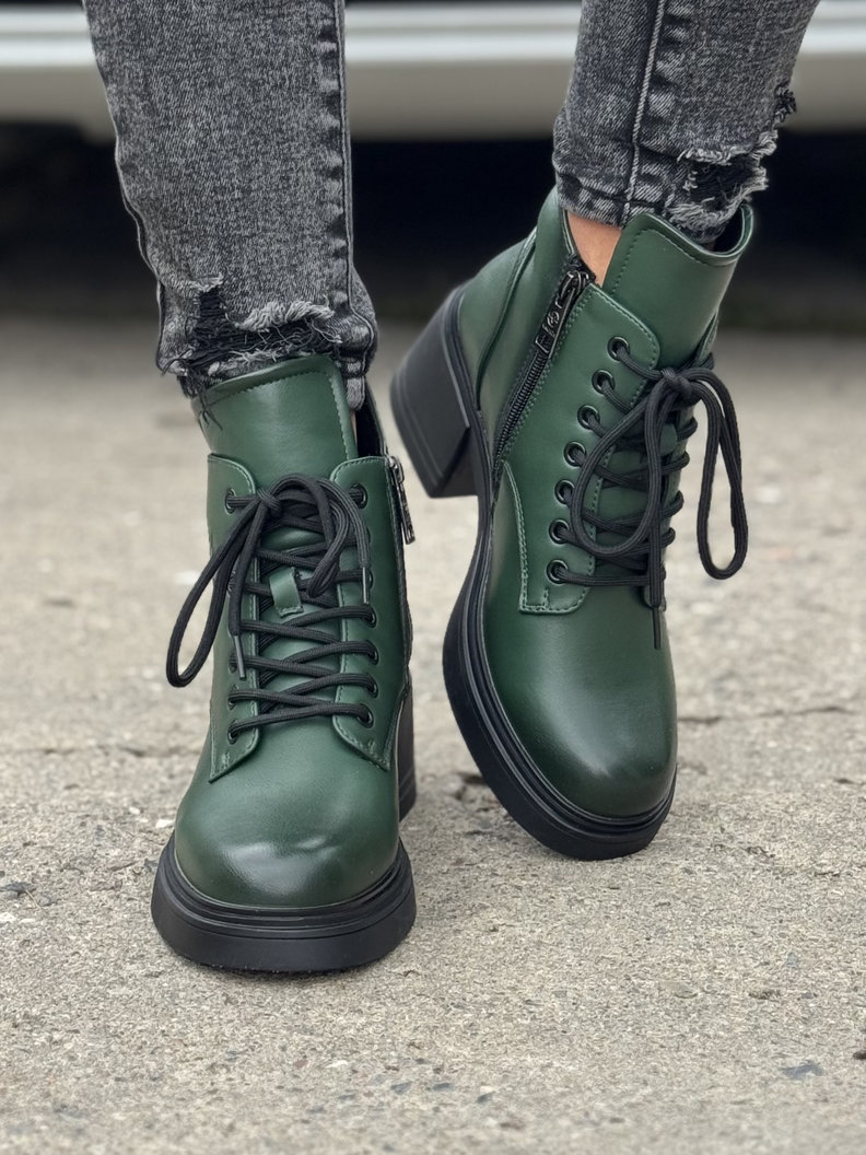 Ocieplane botki FAULEA GREEN skóra naturalna - obrazek 3