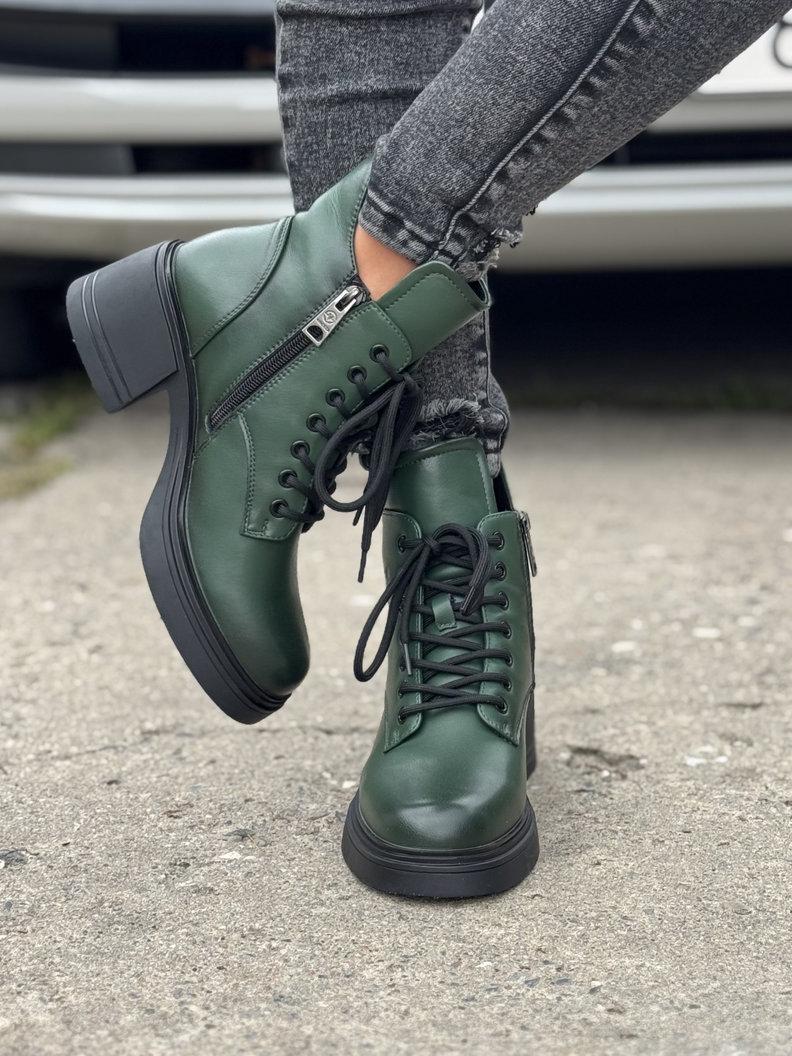 Ocieplane botki FAULEA GREEN skóra naturalna - obrazek 4