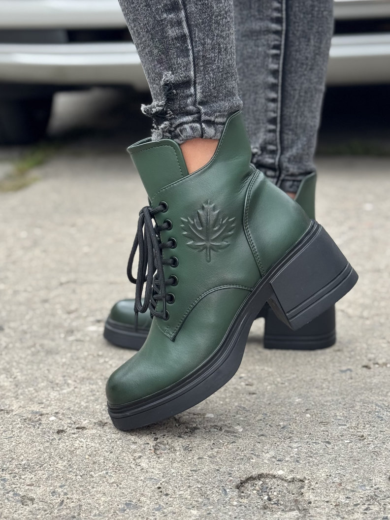 Ocieplane botki FAULEA GREEN skóra naturalna - obrazek 5