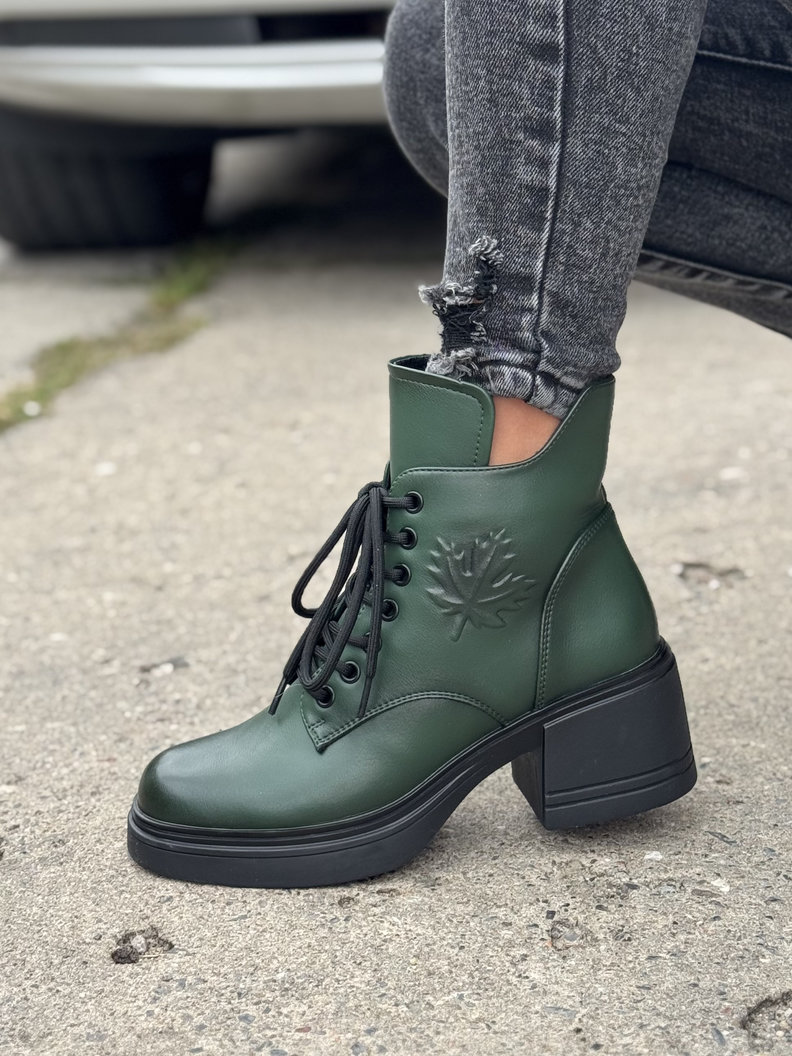 Ocieplane botki FAULEA GREEN skóra naturalna - obrazek 6