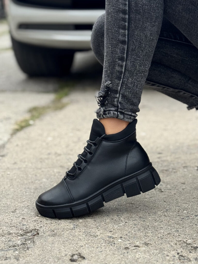 Ocieplane botki HUDSON BLACK skóra naturalna - obrazek 6