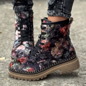 Ocieplane traperki FLORAL TREK BLACK