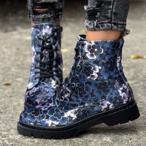 Ocieplane traperki FLORAL TREK NAVY LILAC