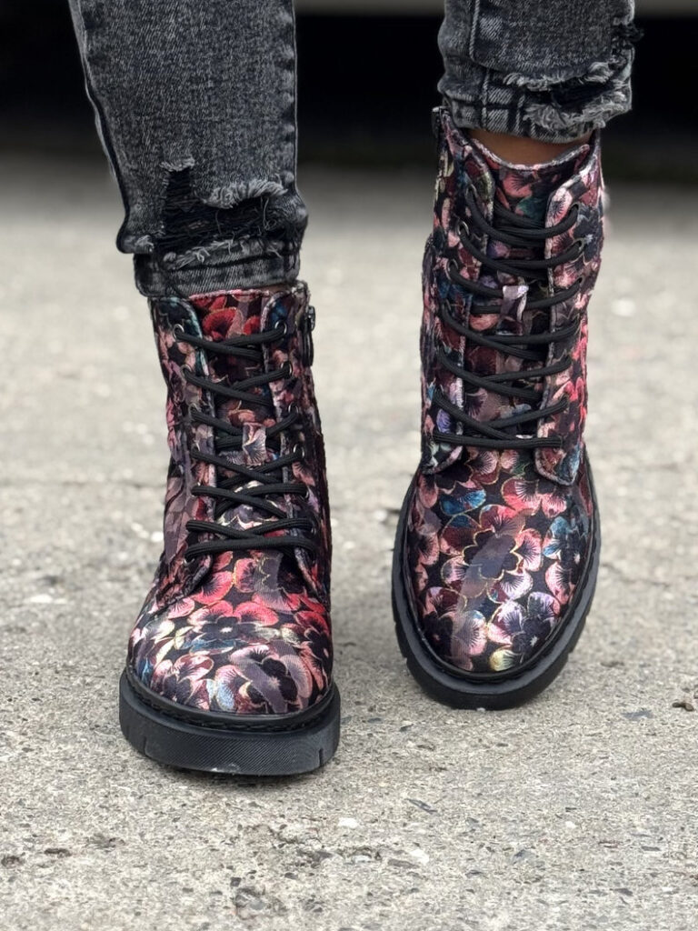 Ocieplane traperki FLORAL TREK RED PINK - obrazek 3