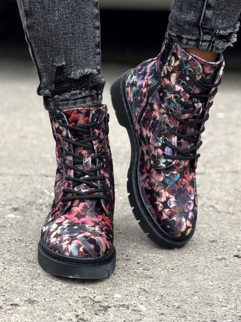 Ocieplane traperki FLORAL TREK RED PINK - obrazek 6