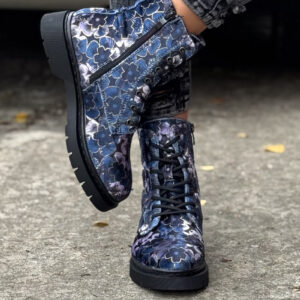 Ocieplane traperki FLORAL TREK NAVY LILAC