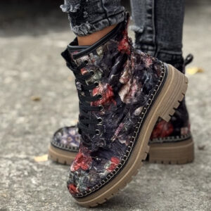 Ocieplane traperki FLORAL TREK BLACK