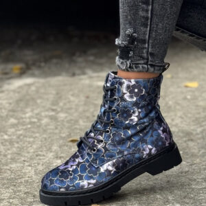 Ocieplane traperki FLORAL TREK NAVY LILAC