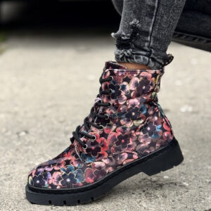 Ocieplane traperki FLORAL TREK RED PINK