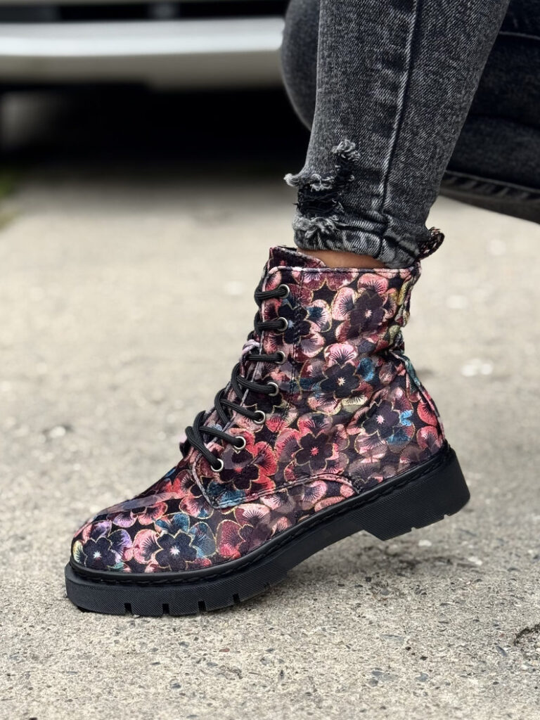 Ocieplane traperki FLORAL TREK RED PINK - obrazek 7