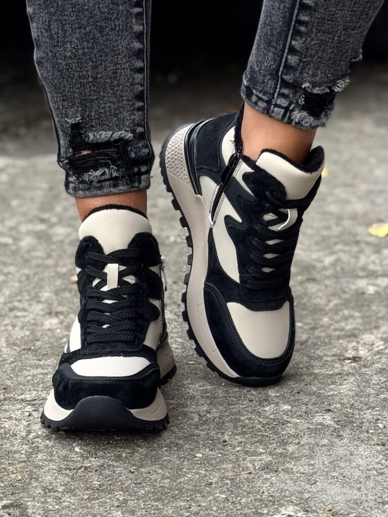 Półbuty BELEZA BLACK BEIGE skóra naturalna - obrazek 6