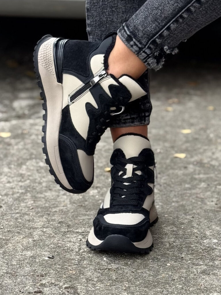 Półbuty BELEZA BLACK BEIGE skóra naturalna - obrazek 7