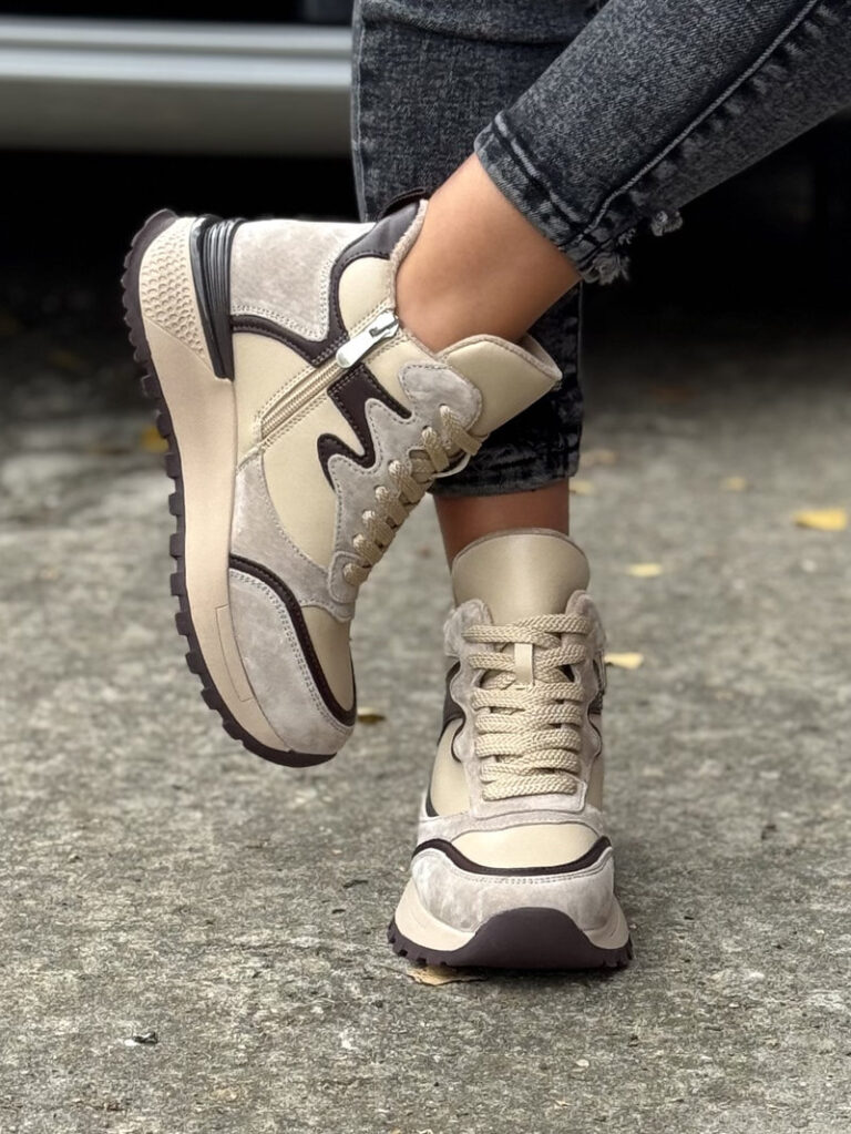 Półbuty BELEZA BEIGE CHOCO skóra naturalna - obrazek 7