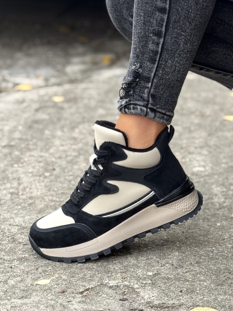 Półbuty BELEZA BLACK BEIGE skóra naturalna - obrazek 5