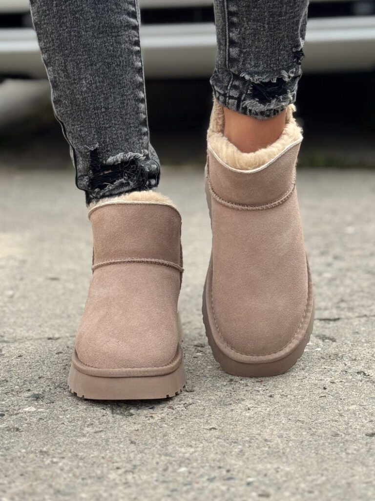 Śniegowce ARCITIC BEIGE skóra naturalna - obrazek 3