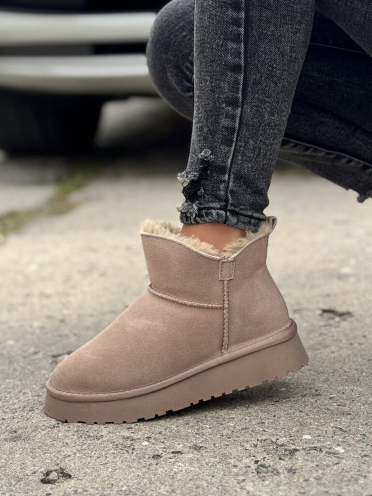 Śniegowce ARCITIC BEIGE skóra naturalna - obrazek 5