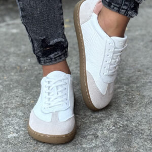 Trampki BAREFOOT KAZADII URBAN WHITE BEIGE SKÓRA NATURALNA