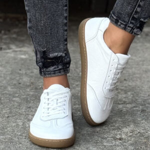 Trampki BAREFOOT KAZADII URBAN ALL WHITE SKÓRA NATURALNA