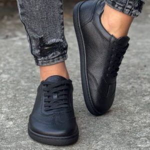 Trampki BAREFOOT KAZADII URBAN ALL BLACK SKÓRA NATURALNA