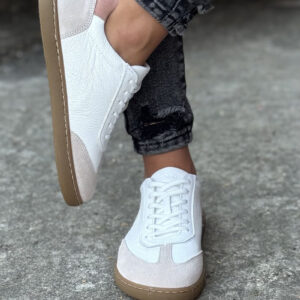 Trampki BAREFOOT KAZADII URBAN WHITE BEIGE SKÓRA NATURALNA