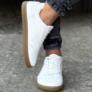 Trampki BAREFOOT KAZADII URBAN ALL WHITE SKÓRA NATURALNA