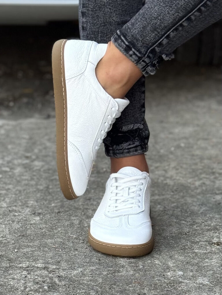 Trampki BAREFOOT KAZADII URBAN ALL WHITE SKÓRA NATURALNA - obrazek 6