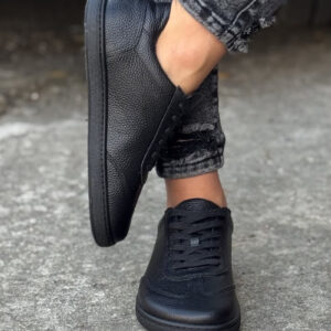 Trampki BAREFOOT KAZADII URBAN ALL BLACK SKÓRA NATURALNA