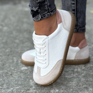Trampki BAREFOOT KAZADII URBAN WHITE BEIGE SKÓRA NATURALNA