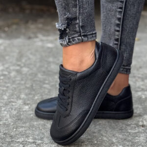 Trampki BAREFOOT KAZADII URBAN ALL BLACK SKÓRA NATURALNA
