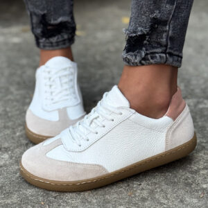 Trampki BAREFOOT KAZADII URBAN WHITE BEIGE SKÓRA NATURALNA