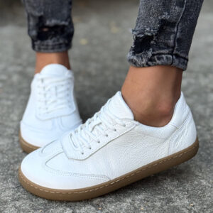 Trampki BAREFOOT KAZADII URBAN ALL WHITE SKÓRA NATURALNA