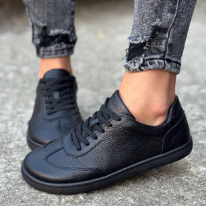 Trampki BAREFOOT KAZADII URBAN ALL BLACK SKÓRA NATURALNA